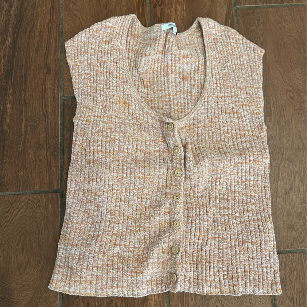 Madewell size S orange speckled shirt